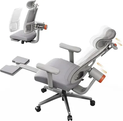 Zdjęcie produktu dla Ergonomiczne krzesło, automatycznie odchylane oparcie, regulowany podnóżek, NEUTRAL MagicH-GPRO