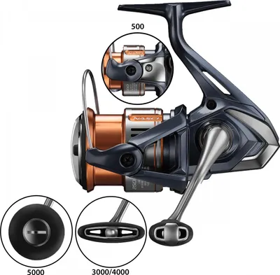 Produktbild von SHIMANO Nasci FD, C3000FD, Beidhändig, Spinning Angelrolle, Frontbremse, NASC3000FD