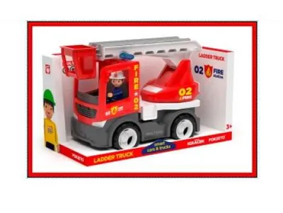 Immagine prodotto di Autoscala Multigo con carrello, camion dei pompieri con figurina, veicolo dei pompieri +3 anni