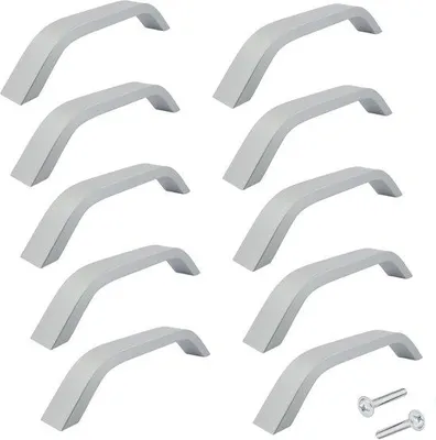 Zdjęcie produktu dla By MJM Tulsa aluminiowe uchwyty meblowe, rozstaw 128mm, zestaw 10 szt.