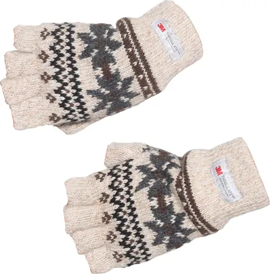 Produktbild von Halbfinger Handschuh  mit Norweger Muster Thinsulate für Damen