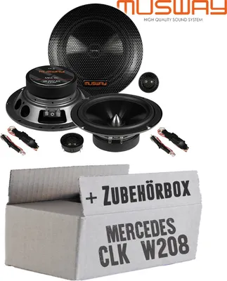 Produktbild von Lautsprecher Boxen Musway ME6.2C - 16,5cm System Auto Einbauzubehör - Einbauset passend für Mercedes CLK W208 Front - justSOUND