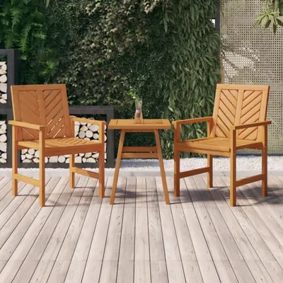 Zdjęcie produktu dla Maison Exclusive – 3-częściowy zestaw ogrodowy z litego drewna akacjowego