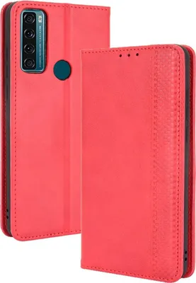 Produktbild von Mobigear Sensation  TCL 20 SE Hülle Klapphülle Geldbörse - Rot