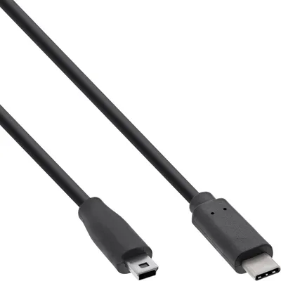 Immagine prodotto di Cavo InLine® USB 2.0, da spina USB-C a spina Mini-B, nero, 5 m