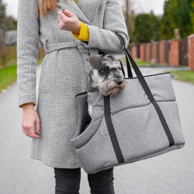 Obrázek produktu pro Taška pro psy Přepravní taška pro psy Kočky Přepravní taška Box Bag New Grey M