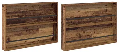 Immagine prodotto di Portariviste da parete, set di 2, in legno effetto anticato