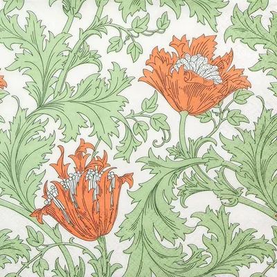 Produktbild von 20 Servietten Fleur Nouveau - Antikes Blumenmuster 33x33cm