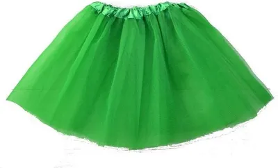 Produktbild von Tütü Tutu Ballettrock Tüllrock Petticoat Ballettkleid Rock Fasching Karneval Kinder 3 Lagen 30cm Grün