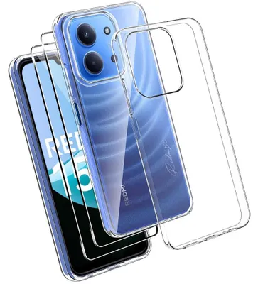 Image de Coque + 2 Verres Trempés pour Xiaomi Redmi 15C 4G/5G - Protection Silicone Transparent Anti-Rayures Slim Léger
