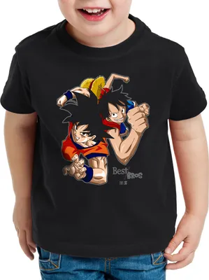 Produktbild von style3 Goku Ruffy - Best Bro's Kinder T-Shirt strohhut z saiyan