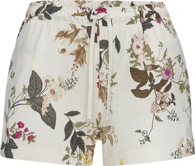 Produktbild von LASCANA Pyjamashorts ecru geblümt Größe 40/42