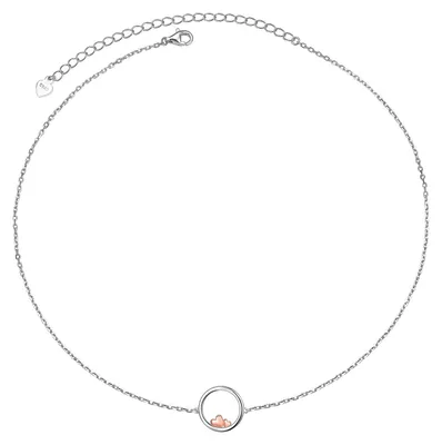 Produktbild von Zarte Halskette mit Anhänger in Form eines Kreises, aus Sterlingsilber