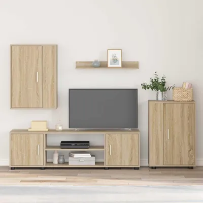Productafbeelding van vidaXL TV-kastset, Sonoma-eikenhout, houtvezel