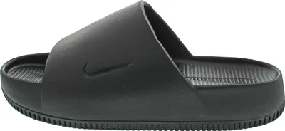A single black Nike slide sandal is shown against a white background.