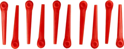 Produktbild von vhbw 10x Ersatz-Messer kompatibel mit Gardena Comfort-Cut Li18/23R 9825, Li18/23R 9825-20 Rasentrimmer - Ersatzklinge Orange, Kunststoff