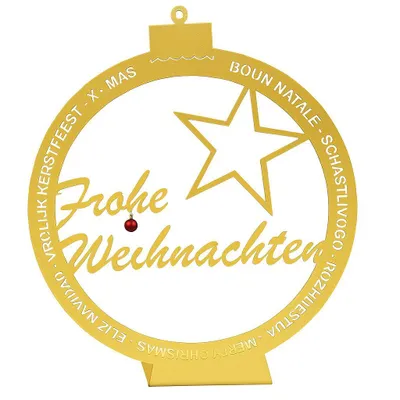 Produktbild von Weihnachtskugel Deko Gold Weihnachtskugeln X-Mas Frohe Weihnachten #826