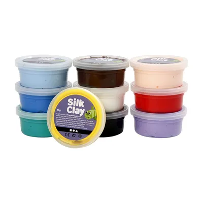Produktbild von Silk Clay – Grundfarben, 10 x 40 g