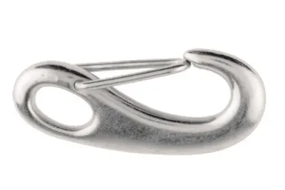 Produktbild von Karabinerhaken mit fester Öse, Edelstahl A4 AISI 316, 50mm