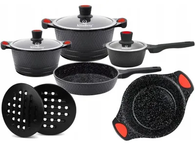 Immagine prodotto di Set da cucina composto da 7 pezzi - Set di pentole - Pentole da cucina - Pentola per salse - Padella - Adatto a tutti i tipi di fornelli