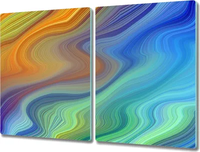 Produktbild von Coloray Hackbrett Herdabdeckplatte 2x40x52 cm Küchenbrett Kochplattenabdeckung Schneidebrett - farbige Sande