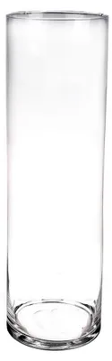 Produktbild von Hohe Glaszylinder-Blumenvase - 50 x T15 cm - Transparent