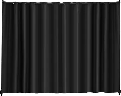 Image de VEVOR Cloison de séparation Paravent Cloison à panneau unique, brise-vue portable pour bureau, chambre à coucher, salle à manger, bureau, balcon, séparateur de pièce roulant (308,5 x 45 x 245,5 cm), noir