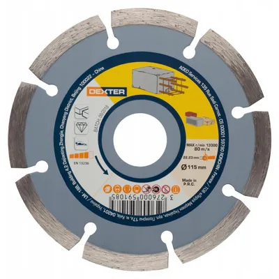 Produktbild von DEXTER Segmentierte Diamantscheibe für Beton 115mm