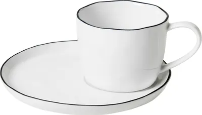 Produktbild von Broste Copenhagen SALT Tasse mit Untertasse L 0,15 l