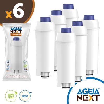 Obrázek produktu pro 6 x náhradní vodní filtr AguaNext CaffeeMax vhodný pro Delonghi DLS C002 ECAM ESAM