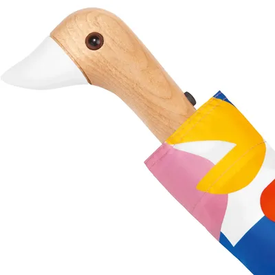 Productafbeelding van Duckhead Matisse compacte paraplu met eendenhandvat, meerkleurig, maat M