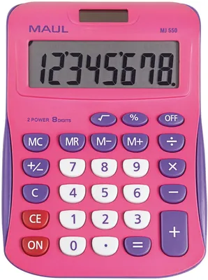 Obrázok produktu pre Stolná kalkulačka MAUL MJ 550 LCD displej 1 riadok, 8 číslic Solárna batéria 15,5 x 11 x 2,5 cm ružová