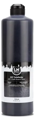 Produktbild von LM-Kreativ DIY Tafelfarbe 750 ml, Schwarz – mit Kreide beschriftbar