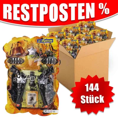 Produktbild von 144x Kostüm Sheriff Kinder Accessoires - 8 teilig