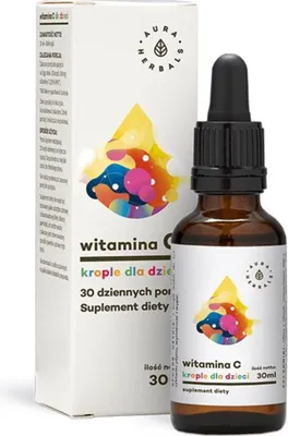 Obrázek produktu pro Aura Herbals vitamin C pro dti 100 mg kapky 30 ml BI2676