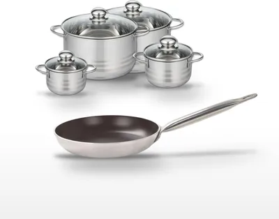 Image de Lot Poêle 32 cm & 4 Faitouts Elo Bistro Line