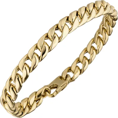 Produktbild von Panzerarmband 585 Gold Gelbgold 21 cm Armband Goldarmband
