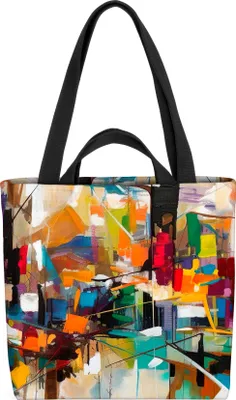 Produktbild von VOID Kunst Farben Abstrakt Gemälde Tasche 33x33x14cm,15l Einkaufs-Beutel Shopper Einkaufs-Tasche Bag