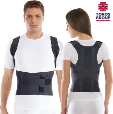 Produktbild von Geradehalter LUX zur Haltungskorrektur, Rückenbandage für perfekte Haltung, Schwarz XL