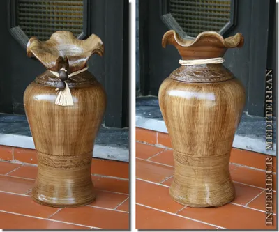 Produktbild von TISCHVASE "CORTADO" - Größe: ca.30 CM Schwarzbraun