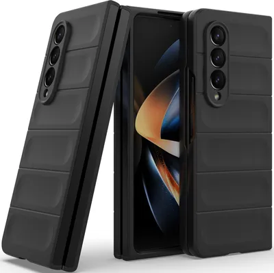 Produktbild von Handyhülle für Samsung Galaxy Z Fold 4 5G Hartes PC Matt Stossfest Anti-rutsch Hülle Schwarz