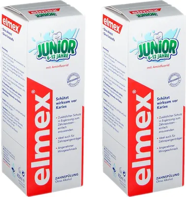 Produktbild von 2x Elmex Junior Mundspülung 2x 400 ml