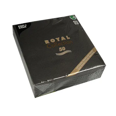 Zdjęcie produktu dla Papstar 10452, Czarny, Bibułka, Monochromatyczny, 54 g/m², 400 mm, 400 mm