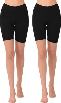 Produktbild von OCERA Damen Leggings Kurz (Radler) aus atmungsaktiver Viskose Schwarz Gr. S (36/38) 2er Pack
