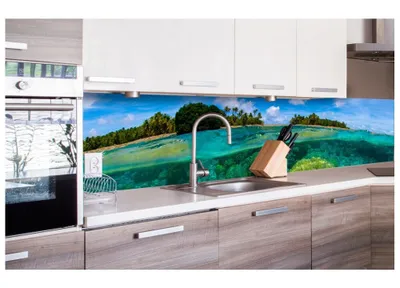 Produktbild von Küchenrückwand Folie selbstklebend KORALLENRIFF 260 x 60 cm - Klebefolie - Dekofolie - Spritzschutz für Küche -