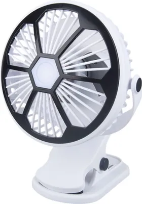 Obrázek produktu pro Verk 16034 Ventilátor s klipem USB, 1200 mAh, bíločerný