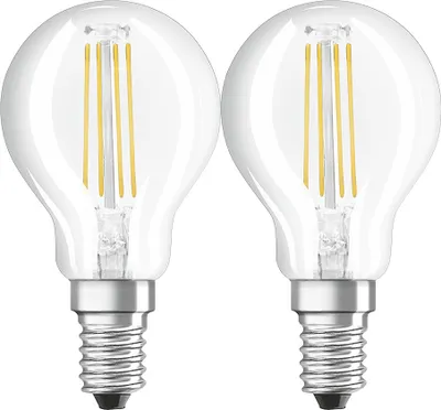 Immagine prodotto di 2 x Osram LED filamento goccia 4W = 40W E14 chiaro 470lm bianco caldo 2700K