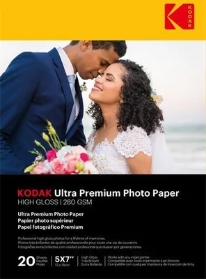 Zdjęcie produktu dla Kodak Ultra Premium Photo RC Gloss (280g/m2) 13x18cm 20 arkuszy