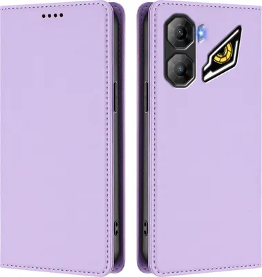 Produktbild von Handyhülle für ZTE nubia Neo 3, Kunstleder Klapphülle Stoßfeste Magnetische Hülle mit Ständer Violett