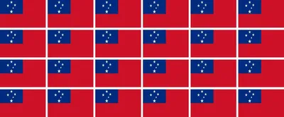 Produktbild von Mini Aufkleber Set - Pack glatt - 33x20mm - selbstklebender Sticker - Western Samoa - Flagge / Banner / Standarte fürs Auto, Büro, zu Hause und die Schule - 24 Stück